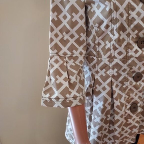 Oh Gussie Lattice Print Bell Sleeve Jacket RETRO BOHO TRENDY DESIGNER Size S NEW - Picture 4 of 10